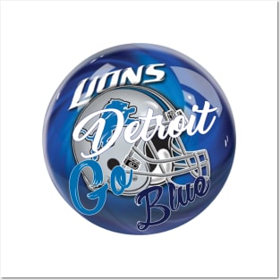 detroit lions Posters and Art